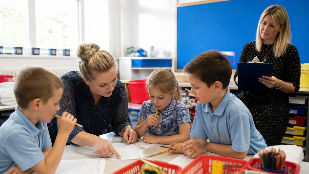 A parent reading an Ofsted inspection report on a laptop at home - Ofsted ratings explained: what Good, Outstanding and Requires Improvement really mean